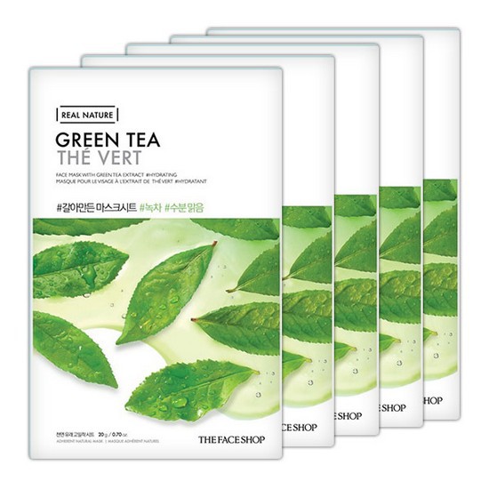 Combo 10 Mặt Nạ Trà Xanh The Face Shop Real Nature Mask Green Tea 20g (Sample)